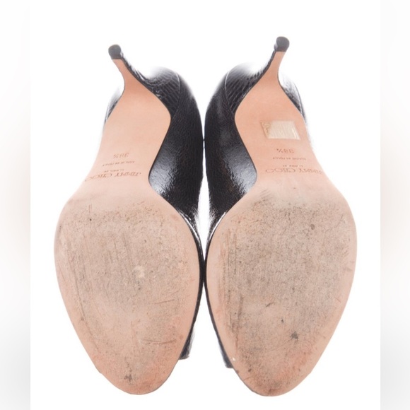 Jimmy Choo Embossed Leather Pumps; Size 8.5; Black - Picture 5 of 5